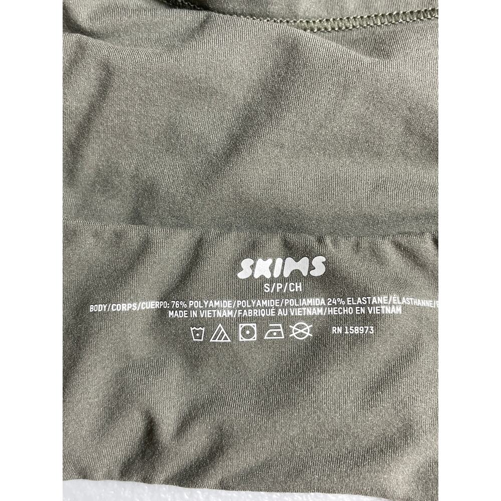 Skims Women's Gray Sleeveless Scoop Neck Knit Cami Camisole Tank Crop Top Sz S - Picture 5 of 5